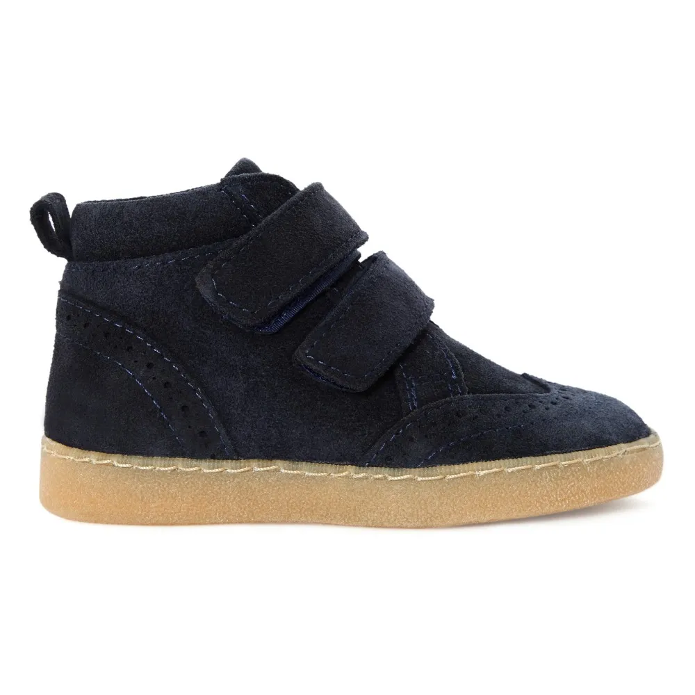Pèpè Navy Blue Suede Sneakers - Two Con Me Collection