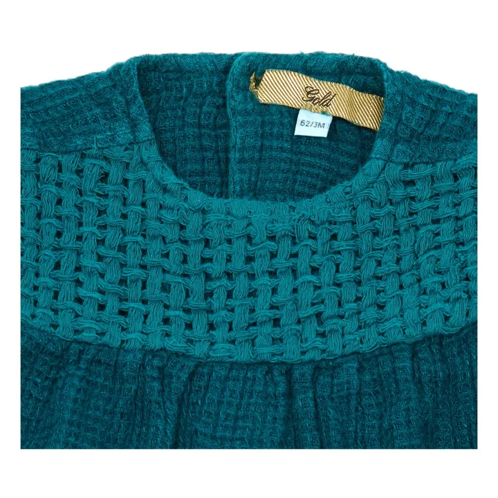 Koos Linen Dress  | Peacock blue- Product image n°1