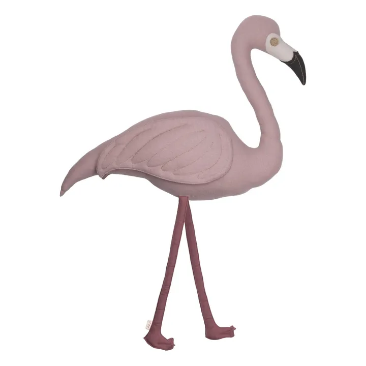 Flamingo Organic Cotton Cushion  | Dusty Pink S007- Product image n°0