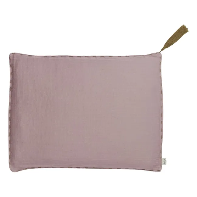 Coussin rectangulaire en coton bio | Dusty Pink S007
