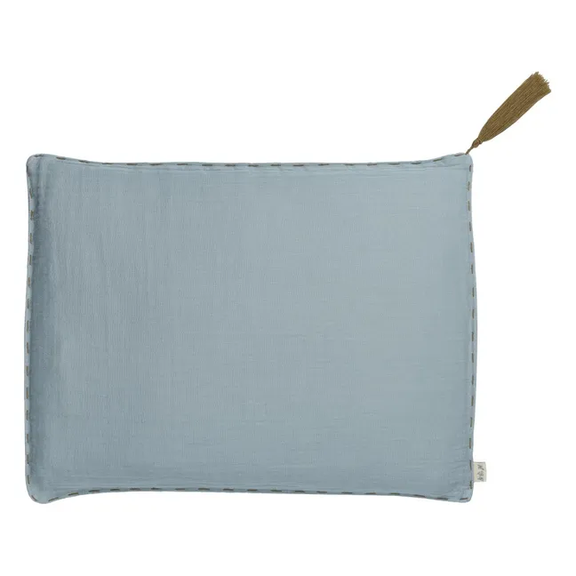 Cojín rectangular de algodón biológico | Sweet Blue S046