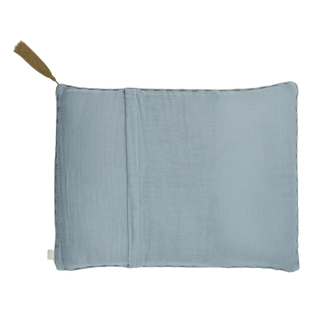 Coussin rectangulaire en coton bio | Sweet Blue S046- Image produit n°1