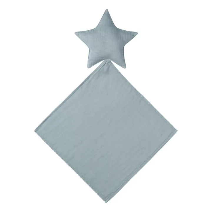 Doudou lange étoile en coton bio | Sweet Blue S046- Image produit n°0