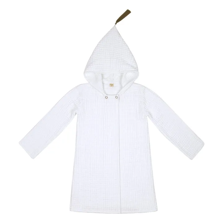 Organic Cotton Bath Robe for Kids  | White S001- Product image n°0
