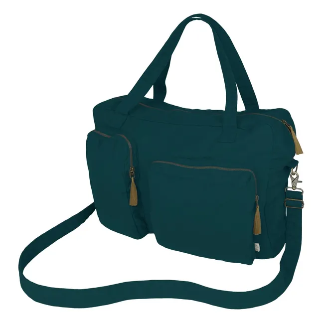 Borsa Weekend cotone bio | Teal Blue S022