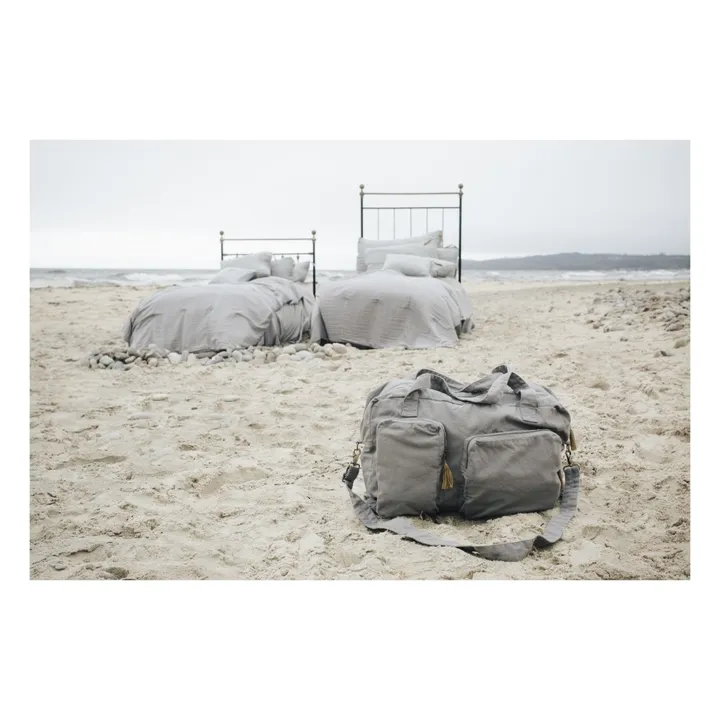 Sac weekender en coton bio | Teal Blue S022- Image produit n°1