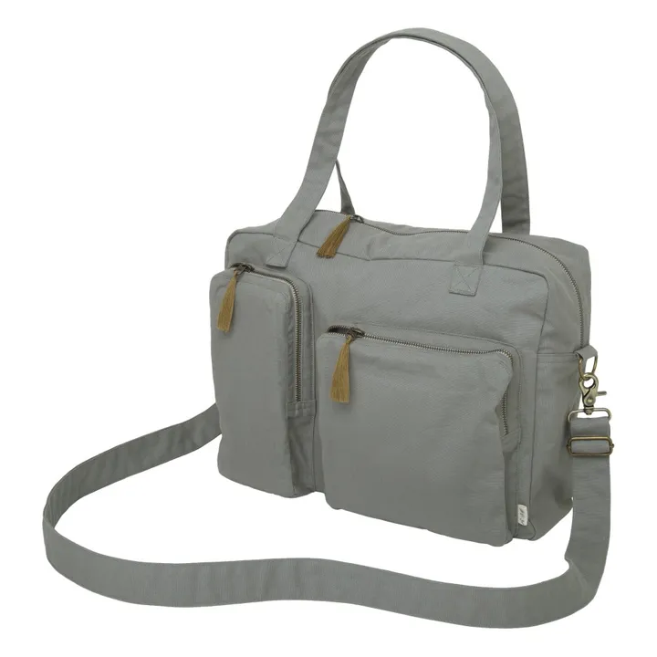 Organic Cotton Changing Bag | Silver Grey S019- Product image n°0