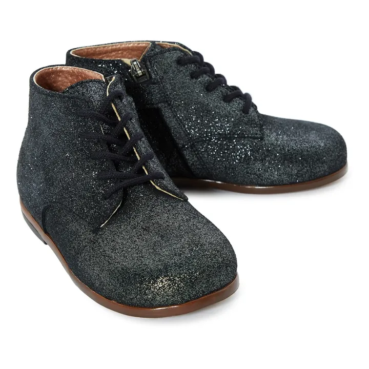 Richelieu-Schuh aus Leder  | Kohle- Produktbild Nr. 1
