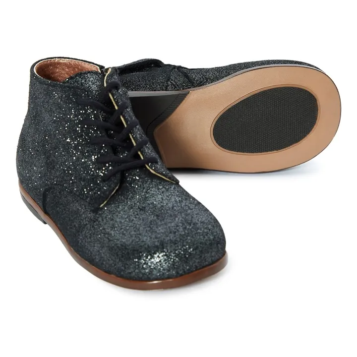 Richelieu-Schuh aus Leder  | Kohle- Produktbild Nr. 2