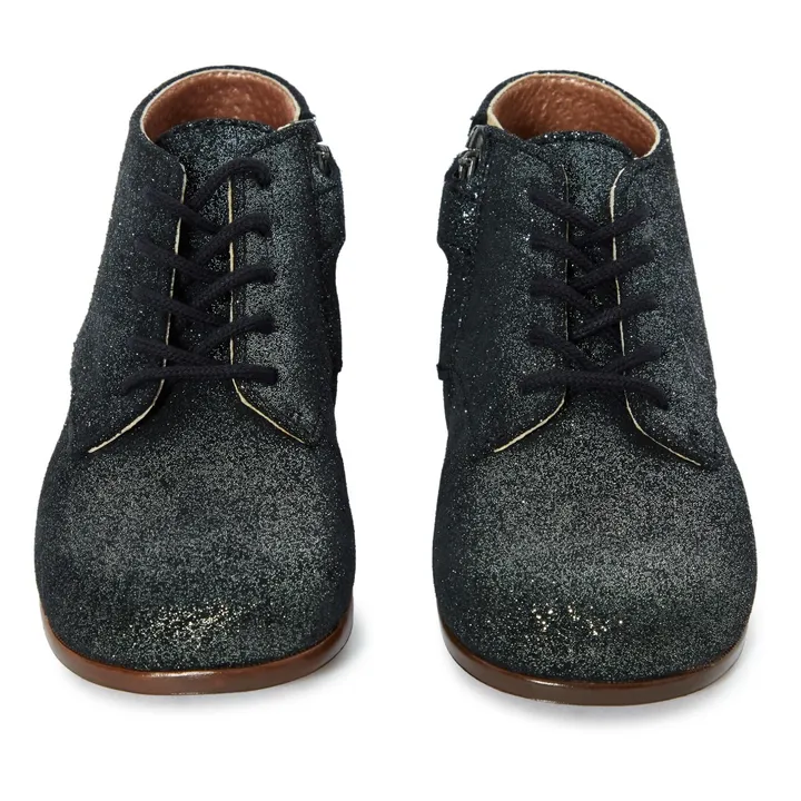 Richelieu-Schuh aus Leder  | Kohle- Produktbild Nr. 3