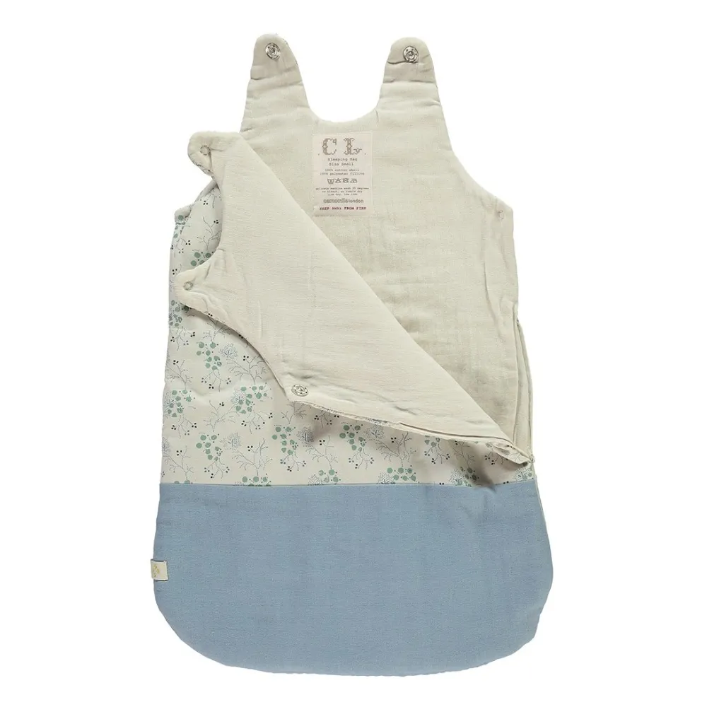 Minako Floral Baby Sleeping Bag  | Blue- Product image n°1