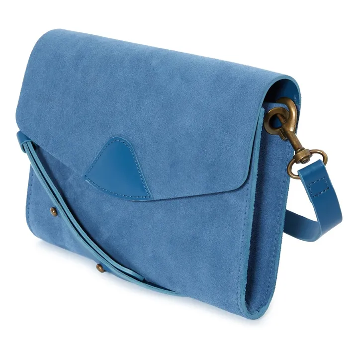 Tasche aus Wildleder Mini Mox  | Blau- Produktbild Nr. 1