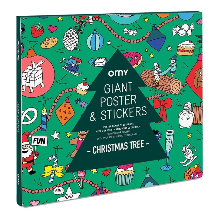 Poster gigante Natale con stickers 100x70 cm - Immagine del prodotto n°0