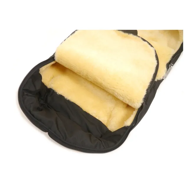 Saquito de piel de cordero miel Premium | Negro