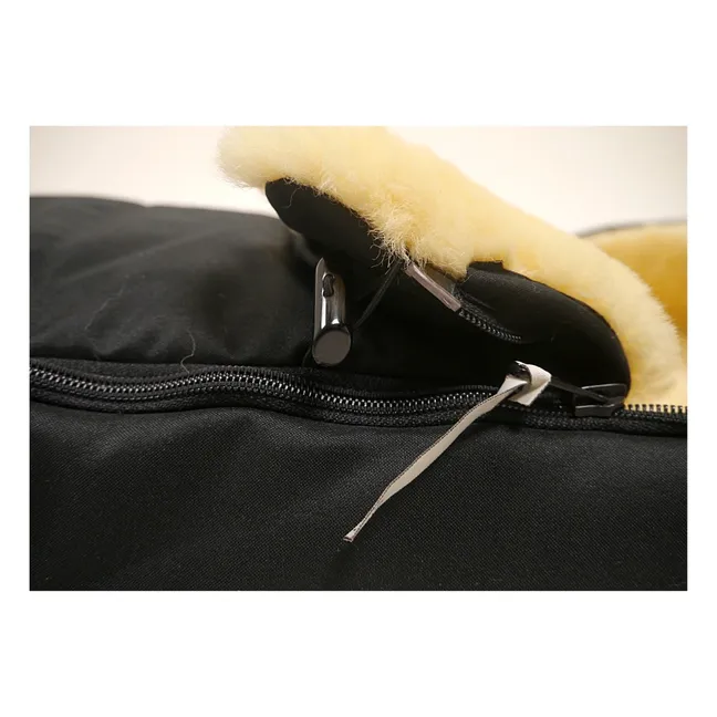 Saquito de piel de cordero miel Premium | Negro