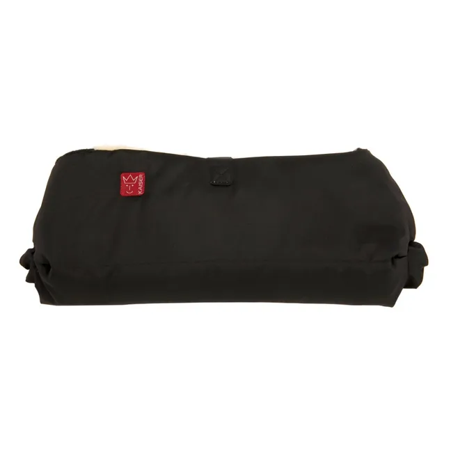 Calentador de manos Big double de piel de cordero | Negro