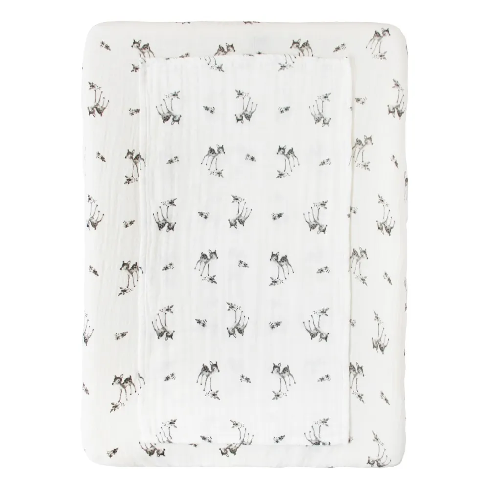 Rose In April Ecru Fanny Changing Mat Cover