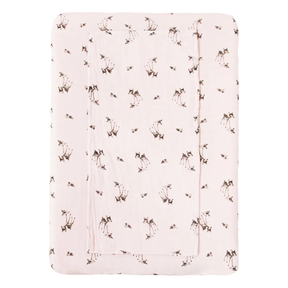 Rose In April Pale Pink Fanny Changing Mat Cover