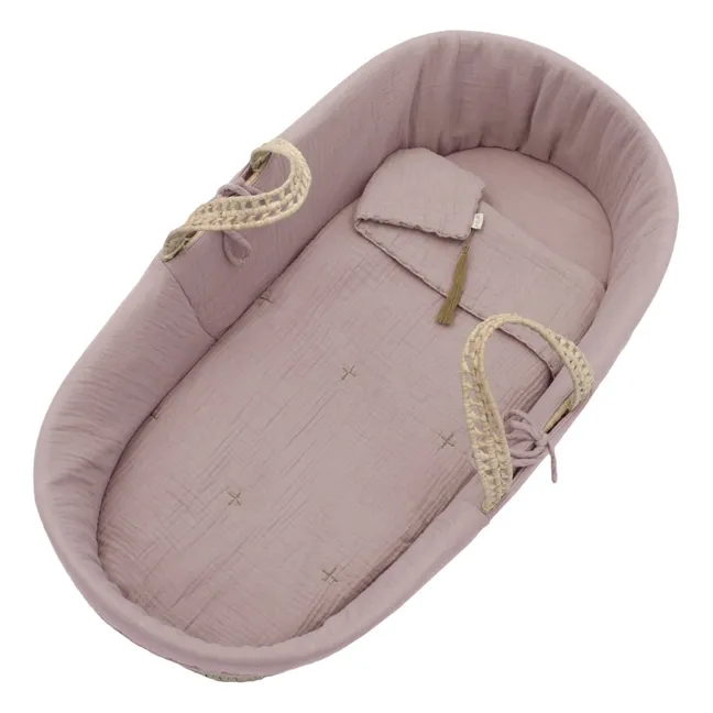 Babywiege-Wäsche aus Bio-Baumwolle | Dusty Pink S007