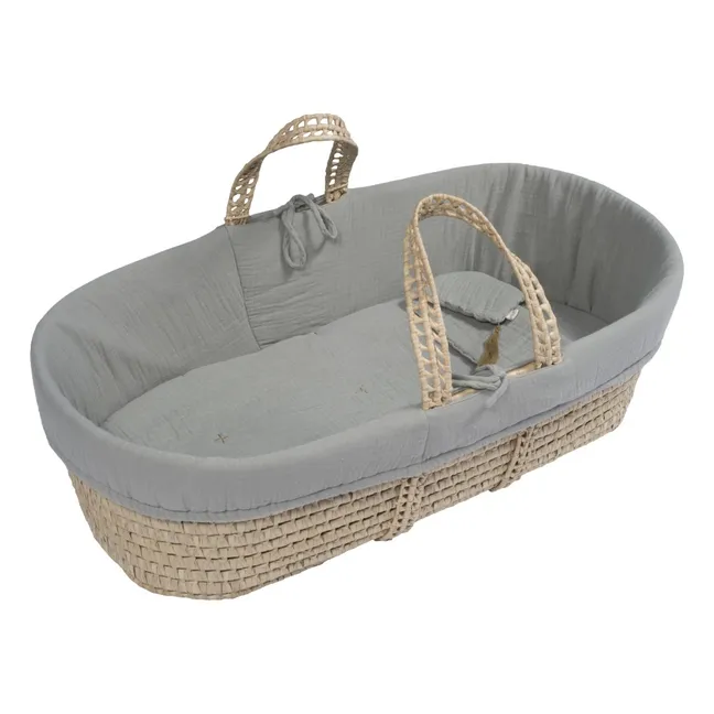 Babywiege-Wäsche aus Bio-Baumwolle | Silver Grey S019
