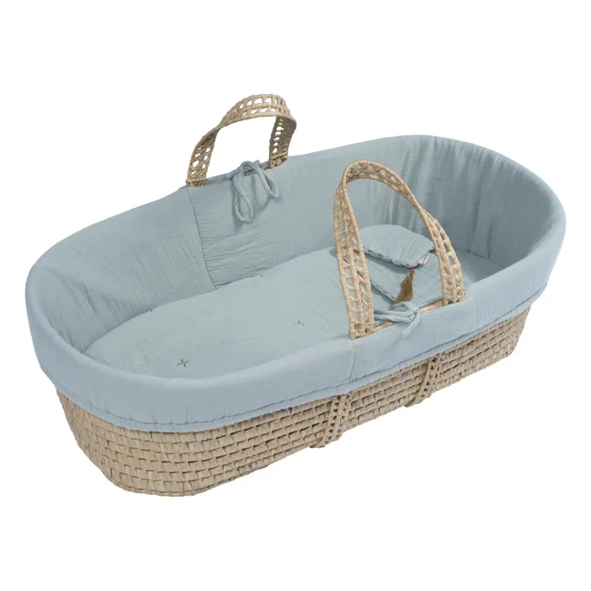 Babywiege-Wäsche aus Bio-Baumwolle | Sweet Blue S046