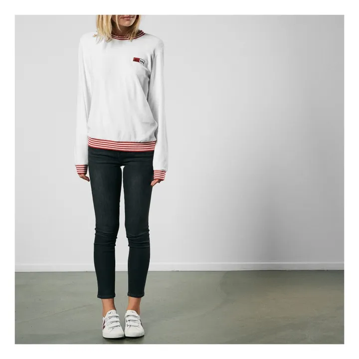 Sweatshirt Bisou aus Bio-Baumwolle  | Weiß- Produktbild Nr. 2