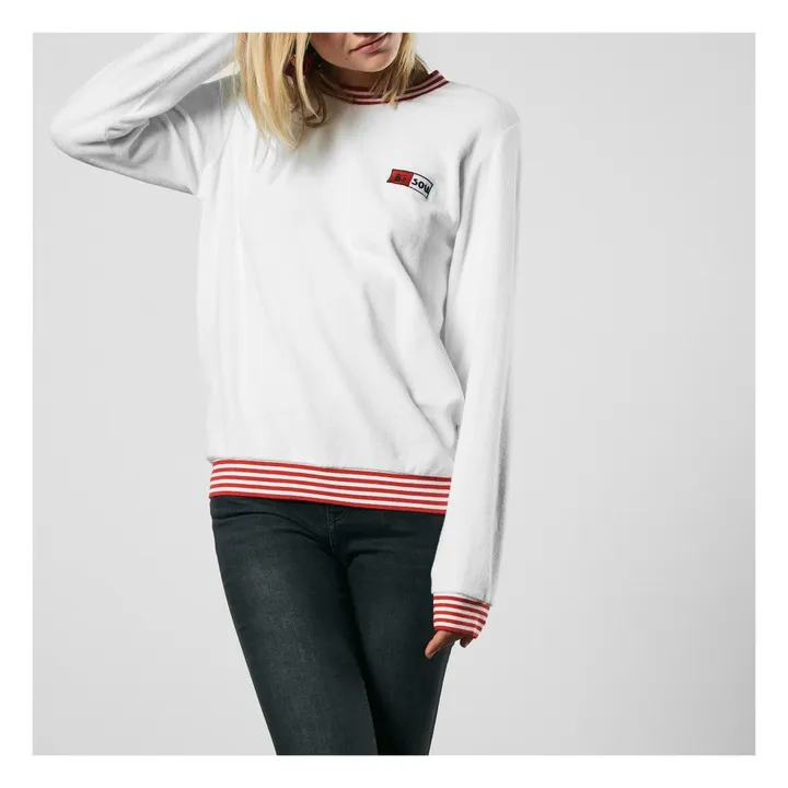 Sweatshirt Bisou aus Bio-Baumwolle  | Weiß- Produktbild Nr. 1