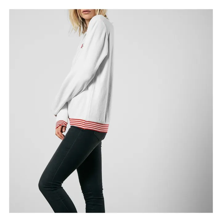 Sweatshirt Bisou aus Bio-Baumwolle  | Weiß- Produktbild Nr. 3