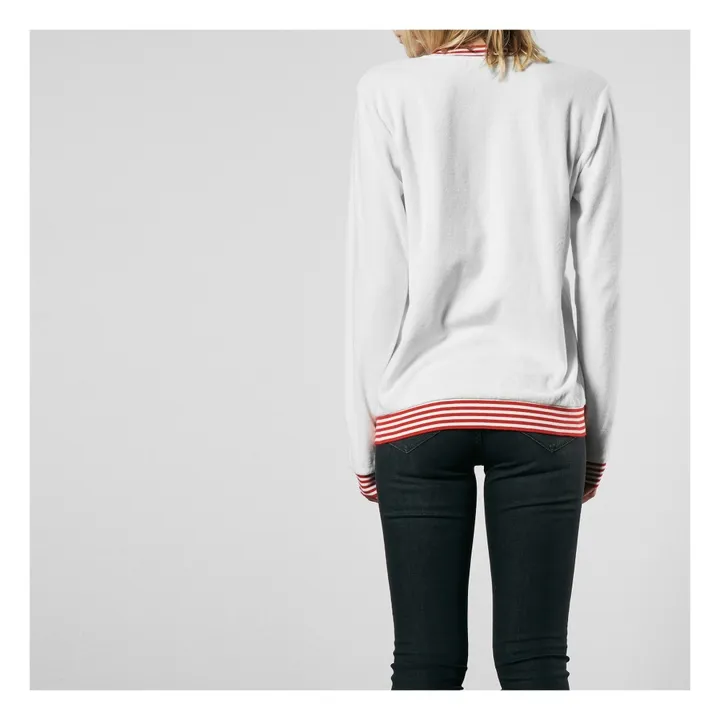 Sweatshirt Bisou aus Bio-Baumwolle  | Weiß- Produktbild Nr. 4