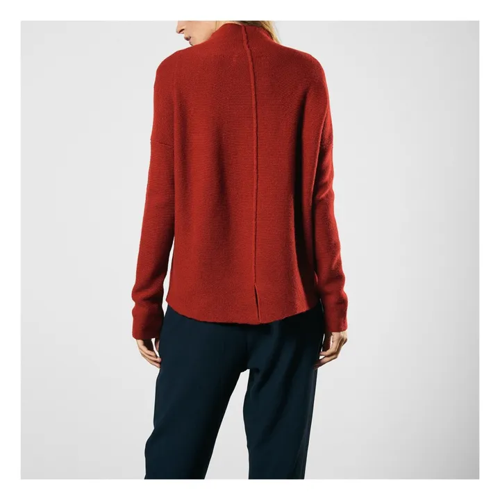 Pullover Lana Vierge | Rosso giapponese- Immagine del prodotto n°5