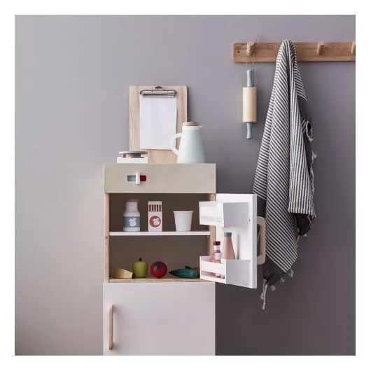 Kühlschrank und Tiefkühlschrank aus Holz- Produktbild Nr. 2