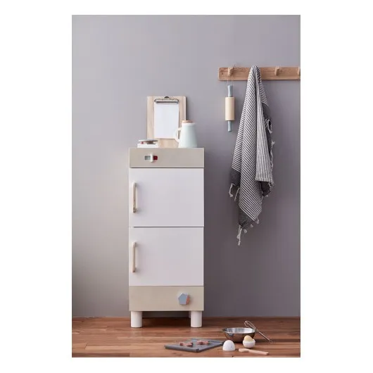 Kühlschrank und Tiefkühlschrank aus Holz- Produktbild Nr. 1