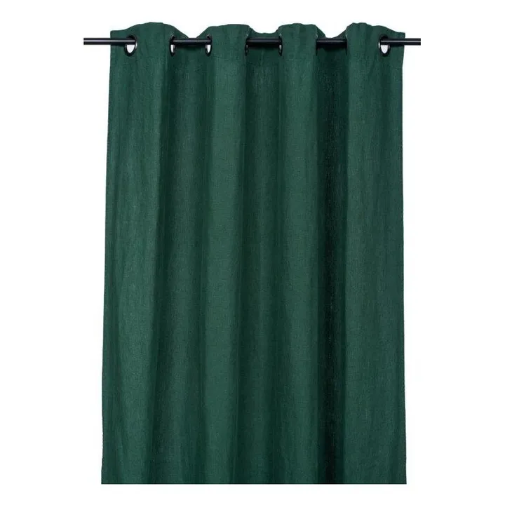 Propriano Linen Curtain  | Forest Green- Product image n°0