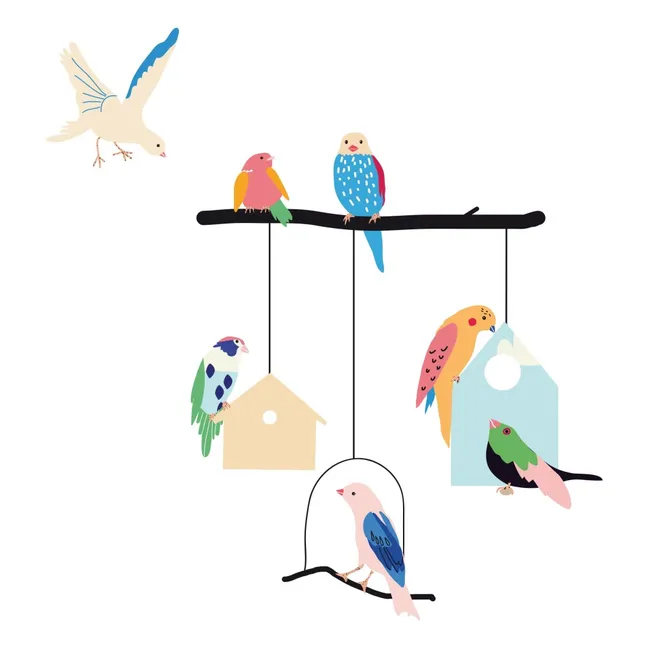 Stickers Oiseaux et leurs cages
