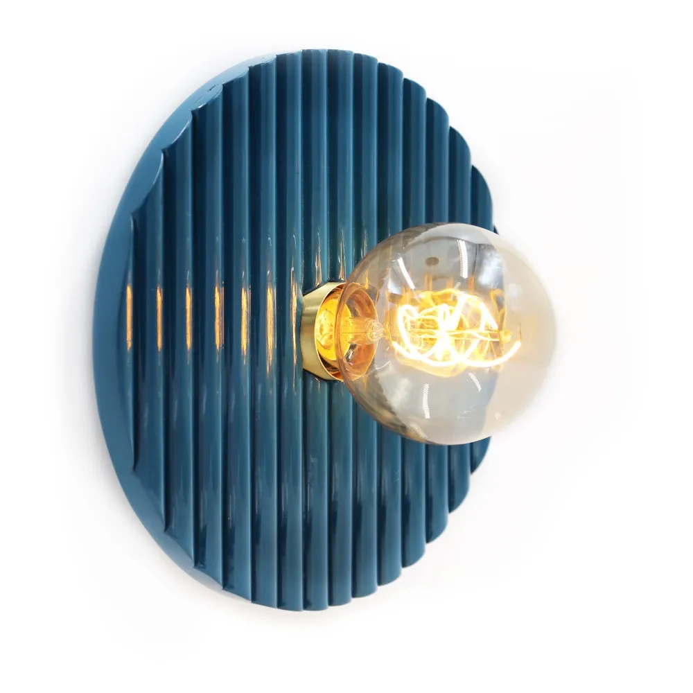 Maison Sarah Lavoine - Riviera lacquered wood wall lamp - Sarah Blue ...