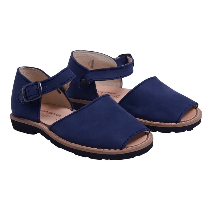 Frailera nubuck sandals | Navy blue- Product image n°1