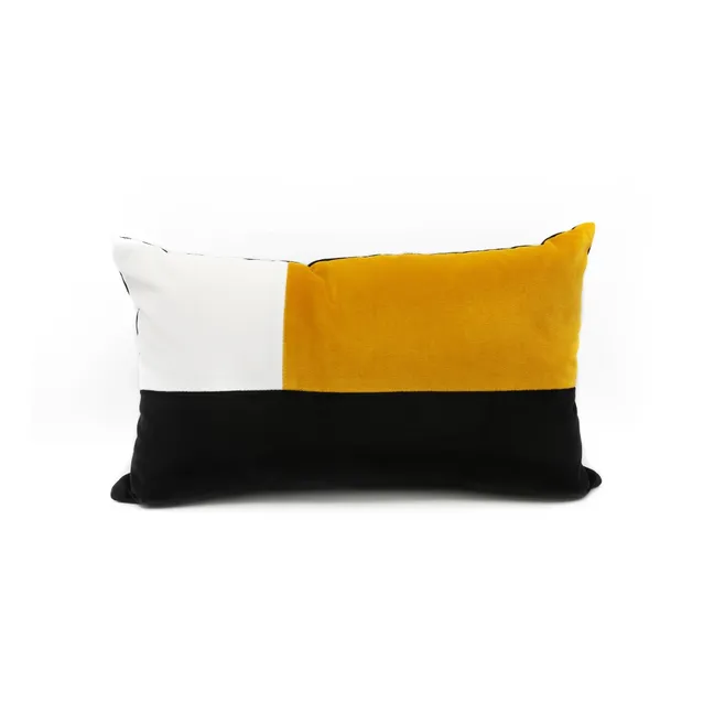 Kissen aus Velours Echec et mat | Ocker