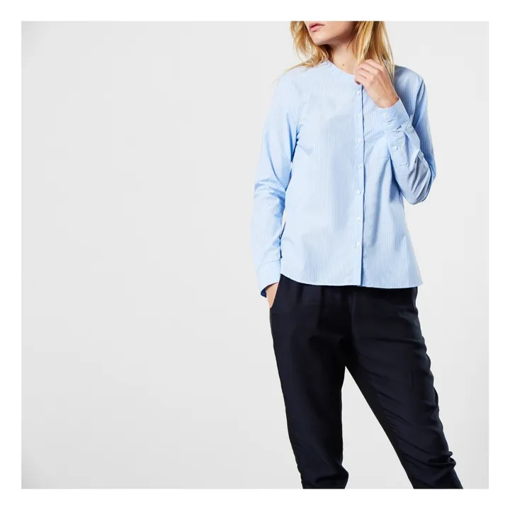Clarisse Oversize Shirt  | Light blue- Product image n°1