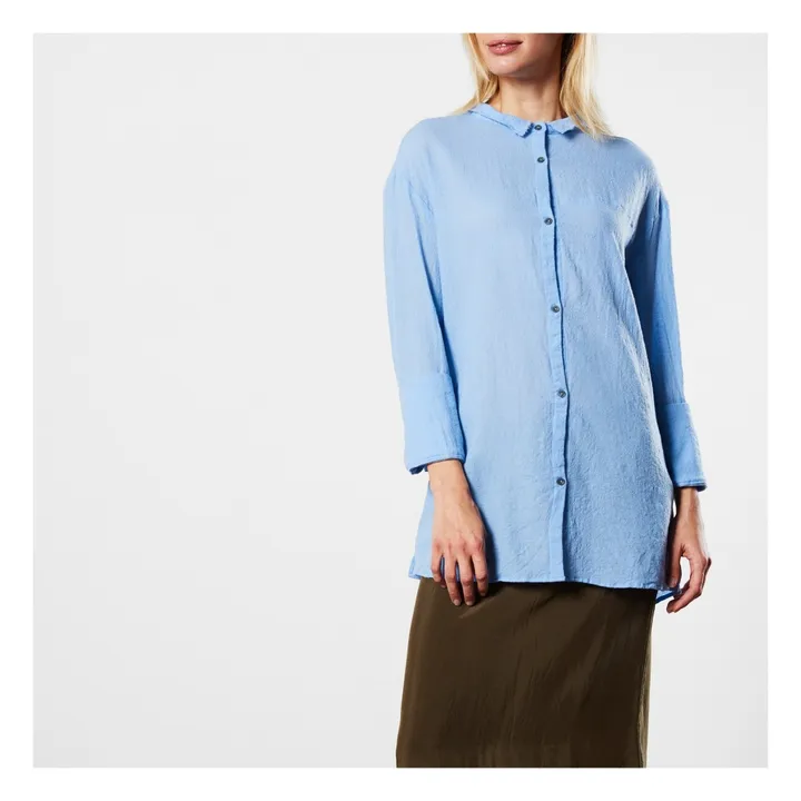 Camicia Lana Vierge Arlo  | Azzurro- Immagine del prodotto n°2