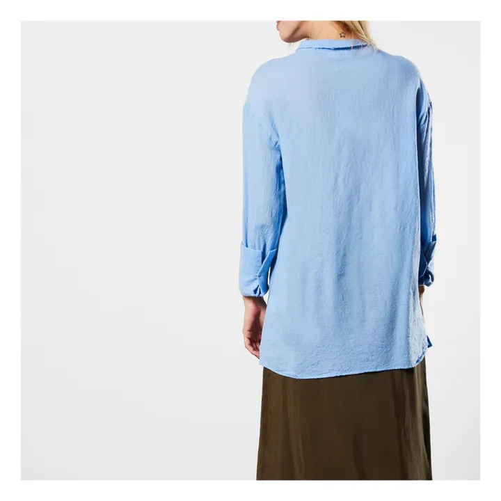 Camicia Lana Vierge Arlo  | Azzurro- Immagine del prodotto n°4