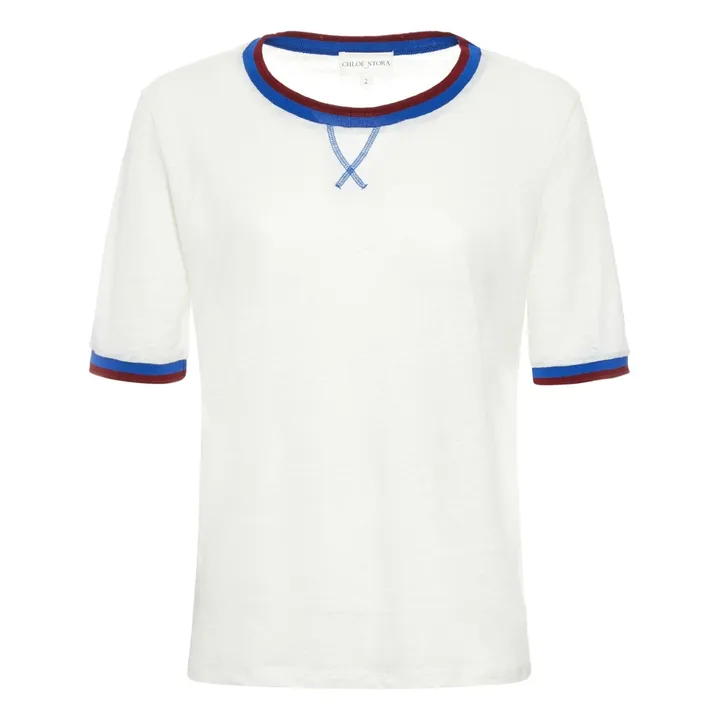 Tiago linen T-shirt | White- Product image n°0