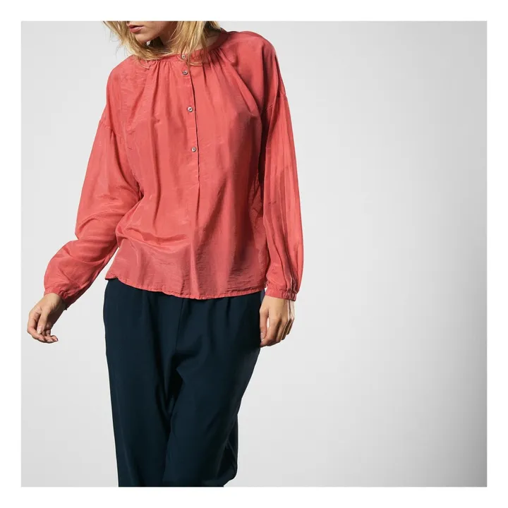 Camicia Cotone e Seta  | Rosa- Immagine del prodotto n°1