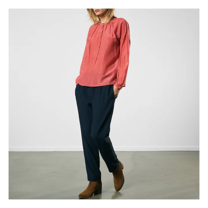Camicia Cotone e Seta  | Rosa- Immagine del prodotto n°3