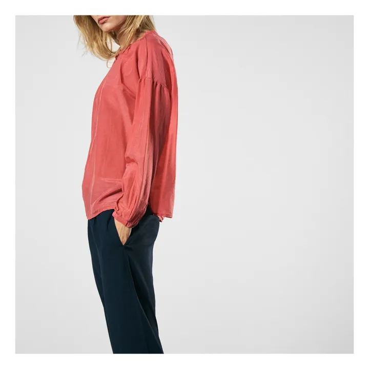 Camicia Cotone e Seta  | Rosa- Immagine del prodotto n°4