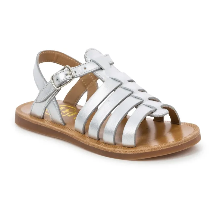 Plagette strappy sandals | Silver- Product image n°1