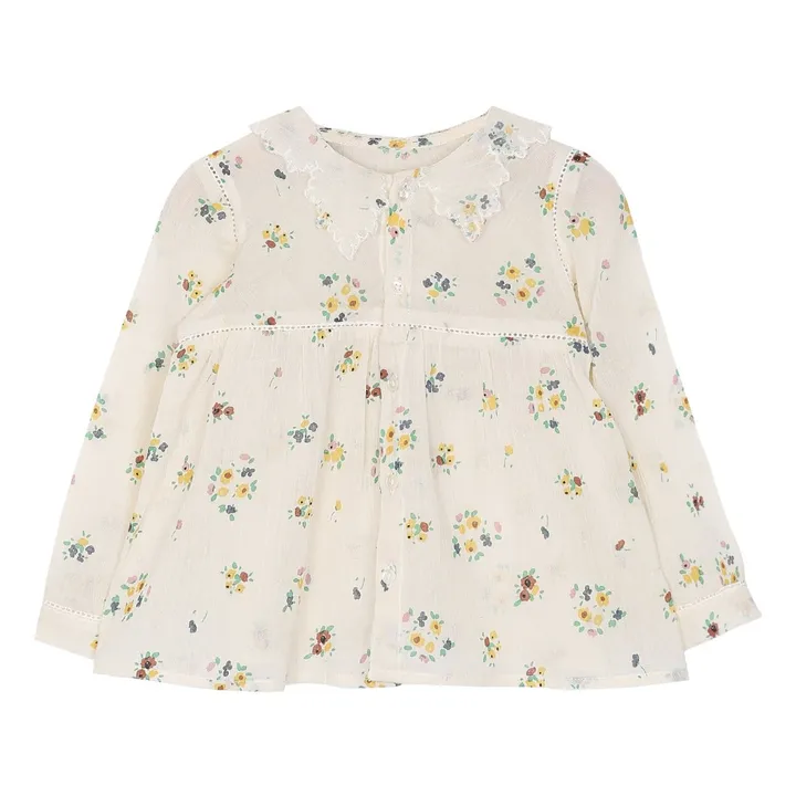 Floral blouse | Ecru- Product image n°1