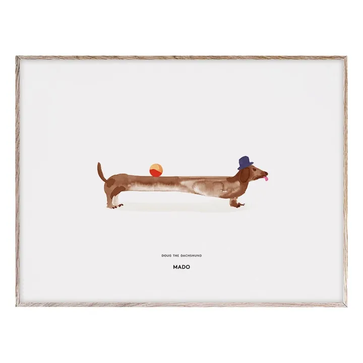 Mado - Mado - Affiche Doug the Dachshund 40x30 cm