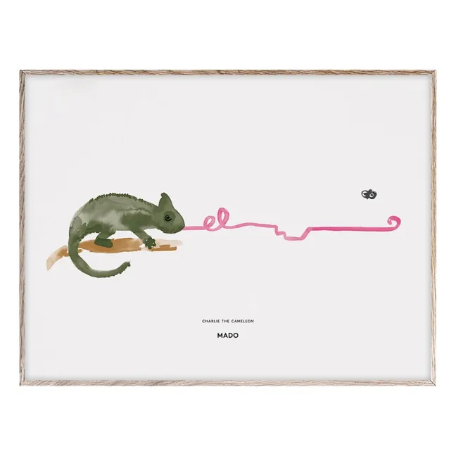 Affiche Charlie the Chameleon 40x30 cm