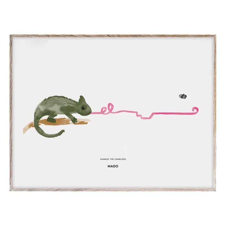 Mado - Mado - Affiche Charlie the Chameleon 40x30 cm