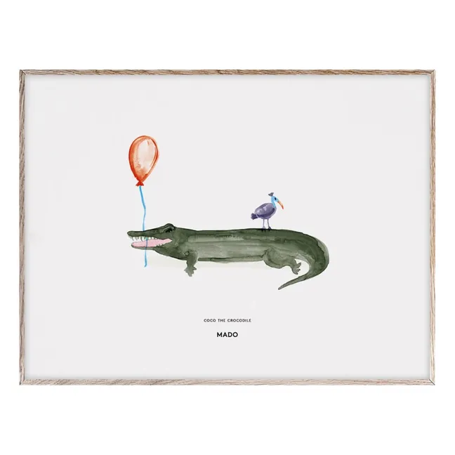 Poster Coco the Krokodil 40x30 cm